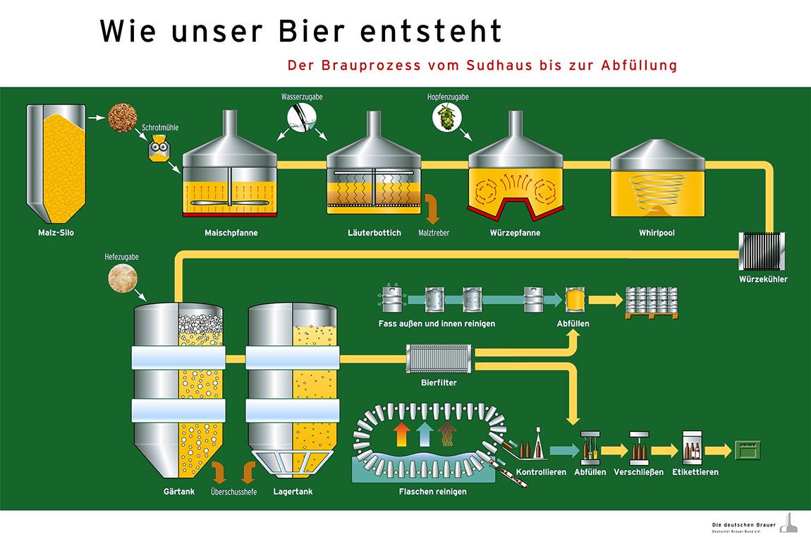 Der Brauprozess vom Sudhaus bis zur Abfüllung